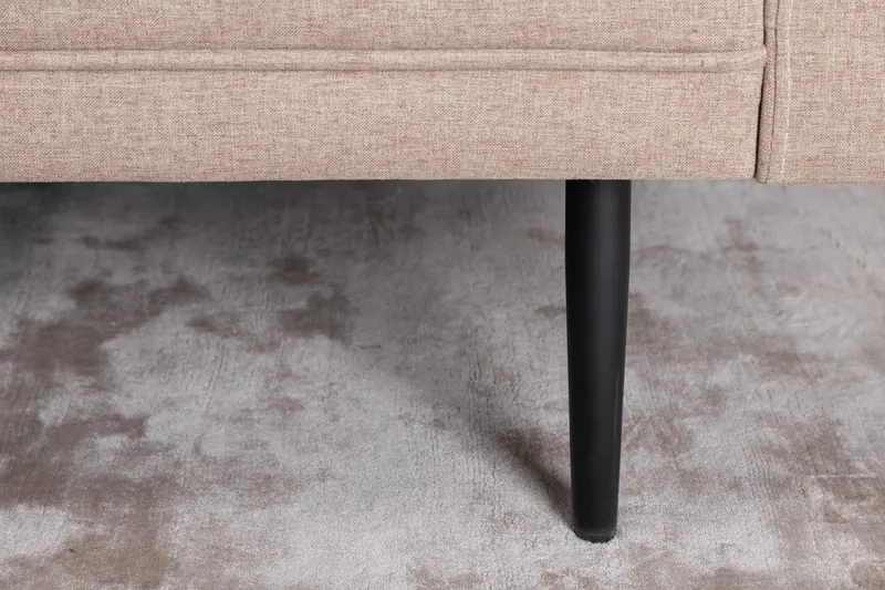 Boom Sofa mit Stahlbeinen in Braun, Gestell Schwarz, Polyester, im Wohnraum, Ansicht 6