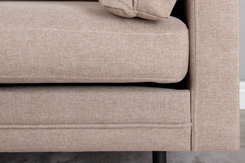 Boom Sofa mit Stahlbeinen in Braun, Gestell Schwarz, Polyester, im Wohnraum, Ansicht 7