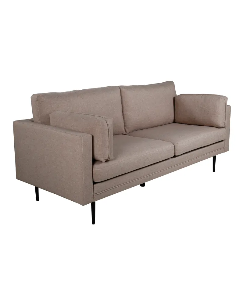 Boom Sofa mit Stahlbeinen in Braun, Gestell Schwarz, Polyester, Ansicht 2