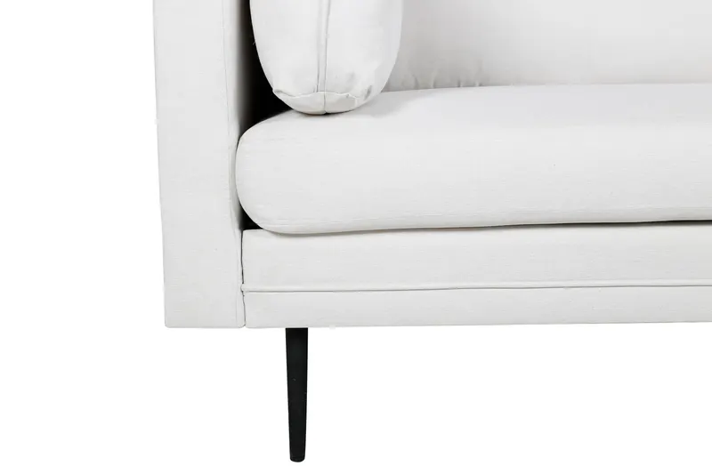 Boom Sofa mit Stahlbeinen in Hellbeige, Gestell Schwarz, Polyester, Ansicht 2
