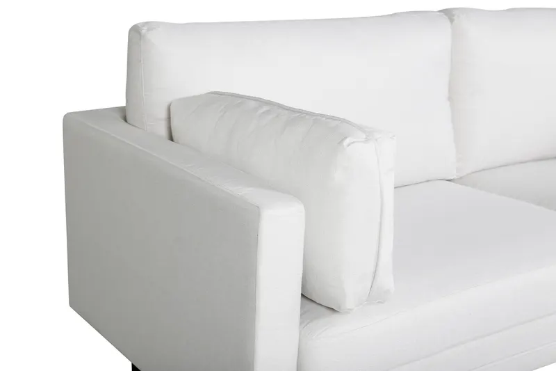 Boom Sofa mit Stahlbeinen in Hellbeige, Gestell Schwarz, Polyester, Ansicht 3