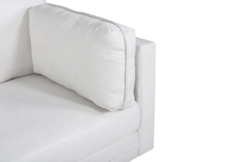 Boom Sofa mit Stahlbeinen in Hellbeige, Gestell Schwarz, Polyester, Ansicht 4