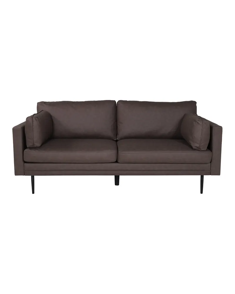 Boom Sofa mit Stahlbeinen in Braun, Gestell Schwarz, Mikrofaser, Ansicht 1