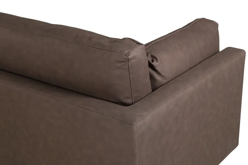 Boom Sofa mit Stahlbeinen in Braun, Gestell Schwarz, Mikrofaser, Ansicht 7