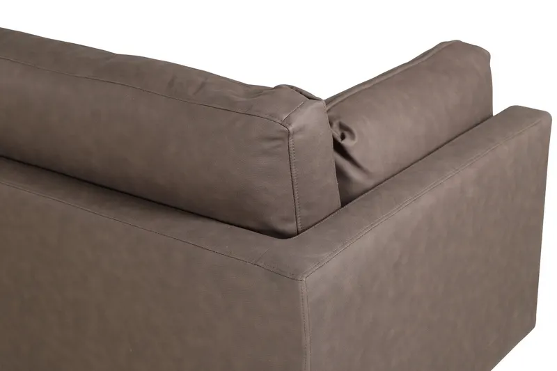 Boom Sofa mit Stahlbeinen in Braun, Gestell Schwarz, Mikrofaser, Ansicht 8