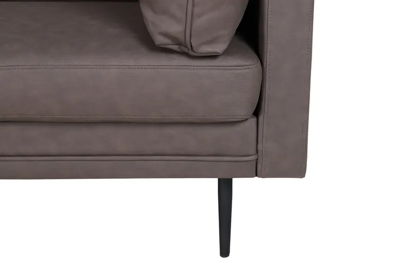 Boom Sofa mit Stahlbeinen in Braun, Gestell Schwarz, Mikrofaser, Ansicht 9