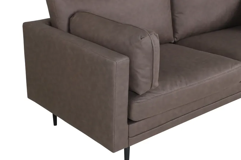 Boom Sofa mit Stahlbeinen in Braun, Gestell Schwarz, Mikrofaser, Ansicht 10