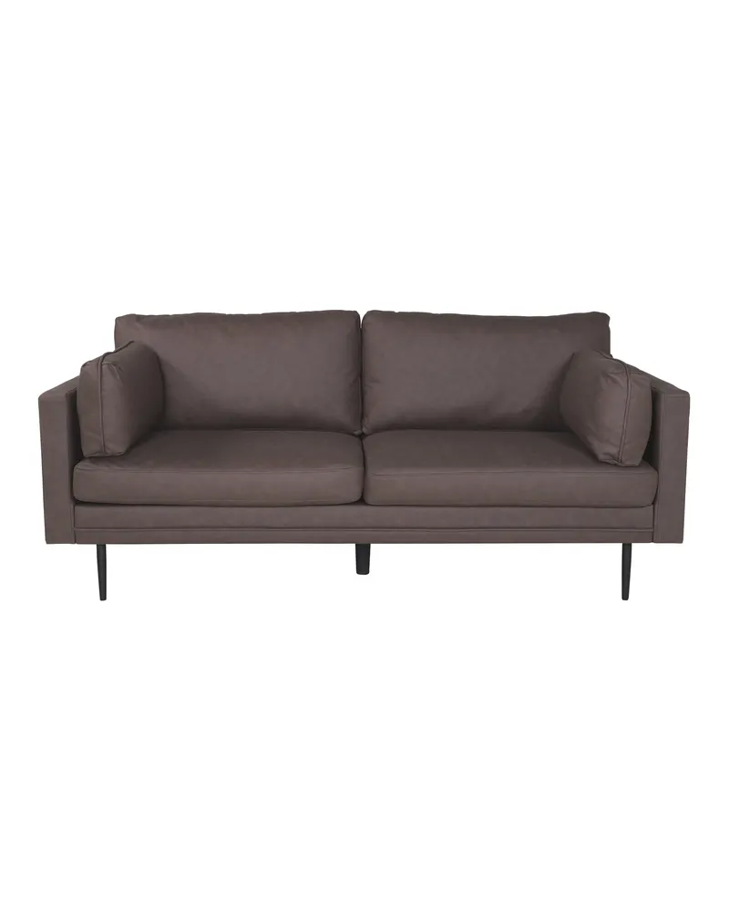 Boom Sofa mit Stahlbeinen in Braun, Gestell Schwarz, Mikrofaser, Ansicht 2