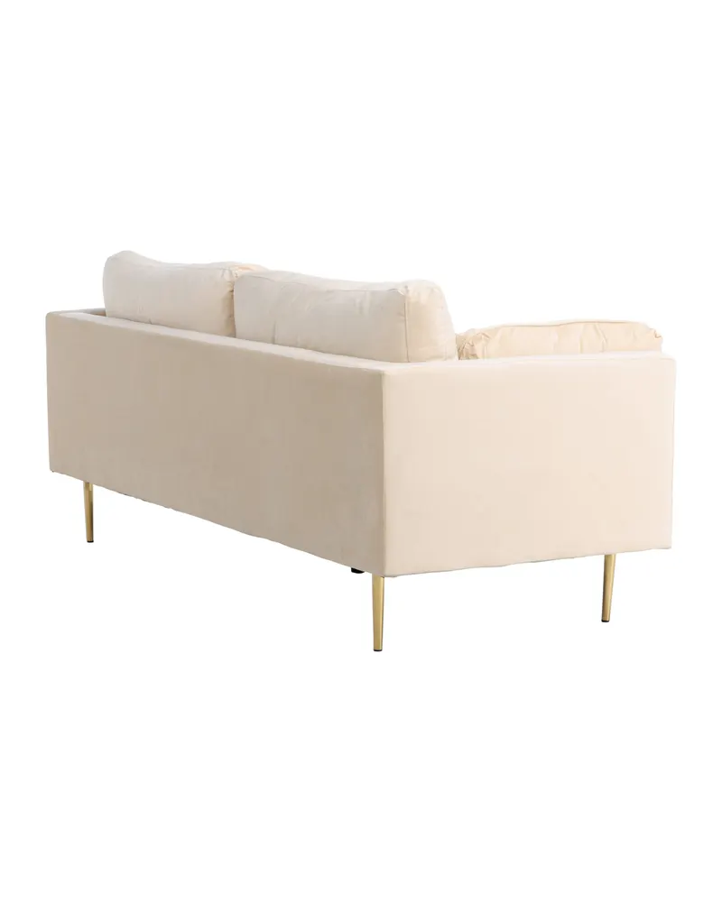 Boom Sofa mit Stahlbeinen in Beige, Gestell Gold, Polyester-Samt, Ansicht 11