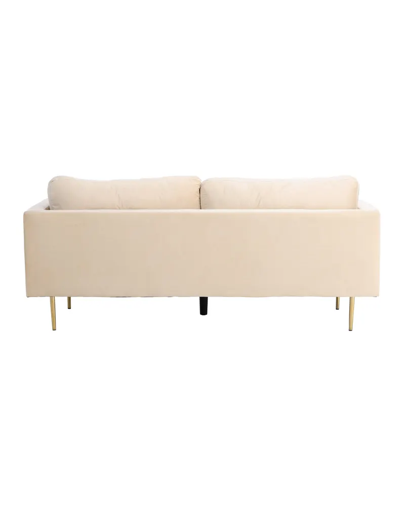 Boom Sofa mit Stahlbeinen in Beige, Gestell Gold, Polyester-Samt, Ansicht 4
