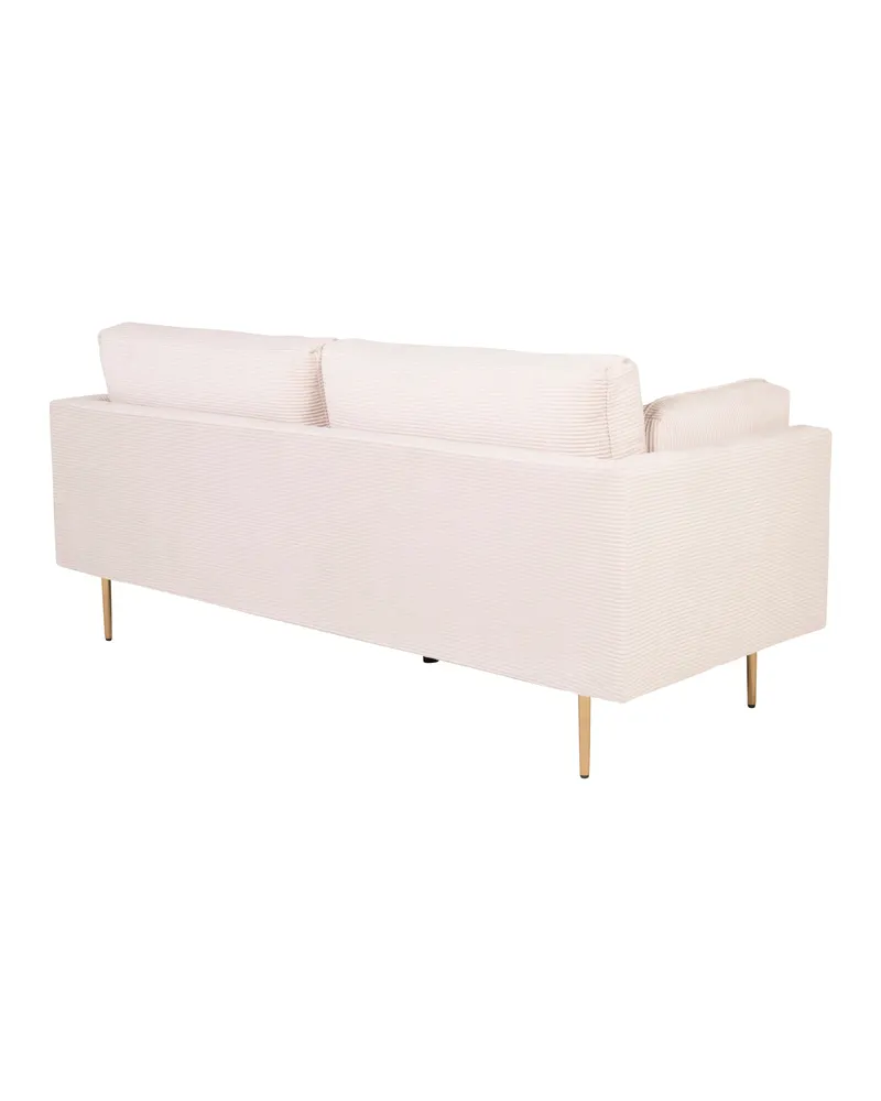 Boom Sofa mit Stahlbeinen in Beige, Gestell Gold, Polyester-Cord, Ansicht 2