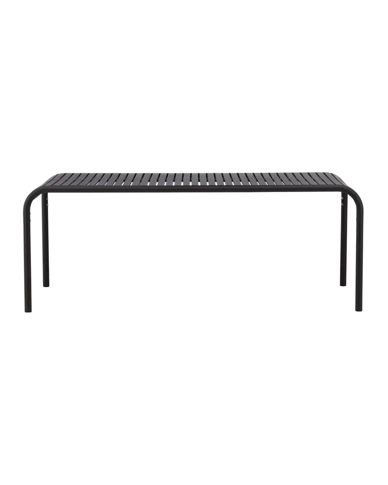 Borneo Gartentisch aus Aluminium mit gerillter Platte, 200 × 100 cm, Schwarz