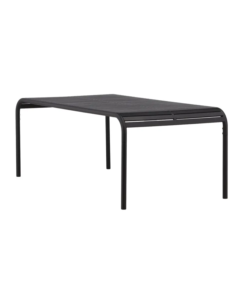 Borneo Gartentisch aus Aluminium mit gerillter Platte in Schwarz, Ansicht 7