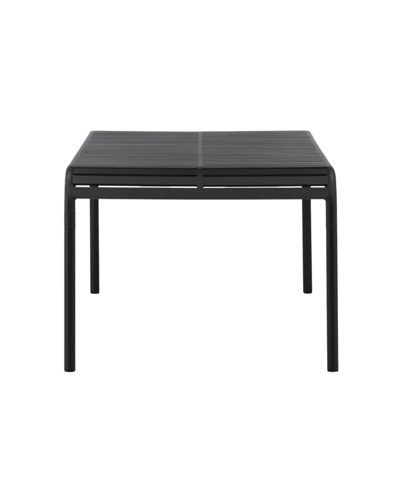 Borneo Gartentisch aus Aluminium mit gerillter Platte in Schwarz, Ansicht 8