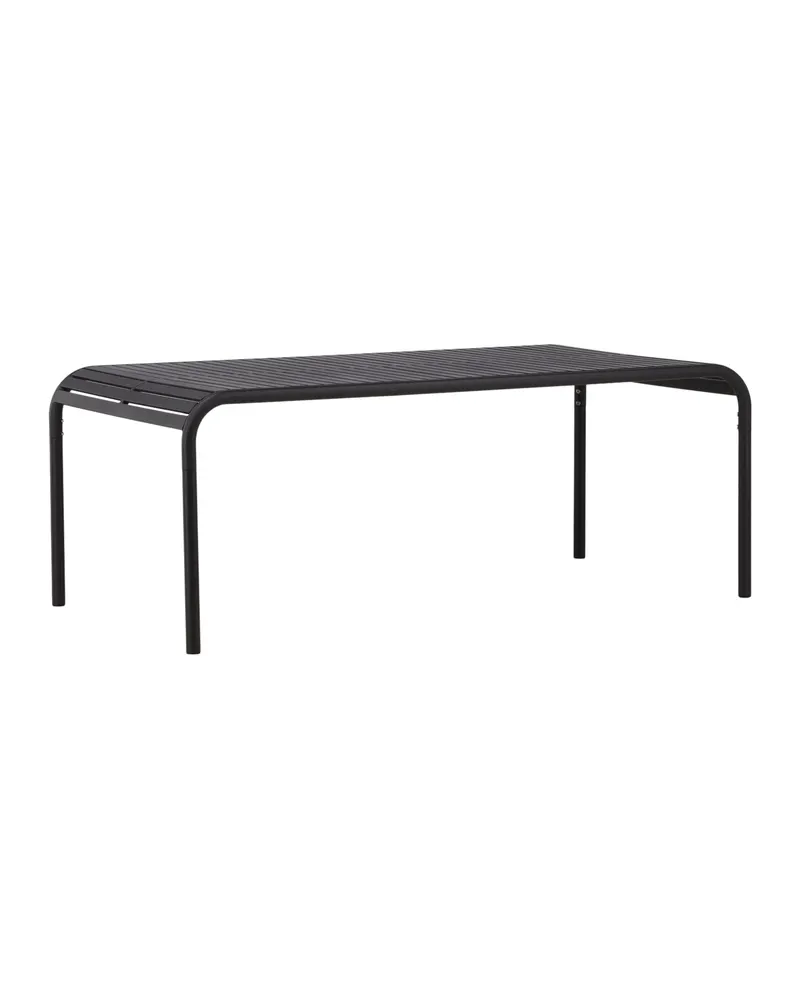 Borneo Gartentisch aus Aluminium mit gerillter Platte in Schwarz, Ansicht 10