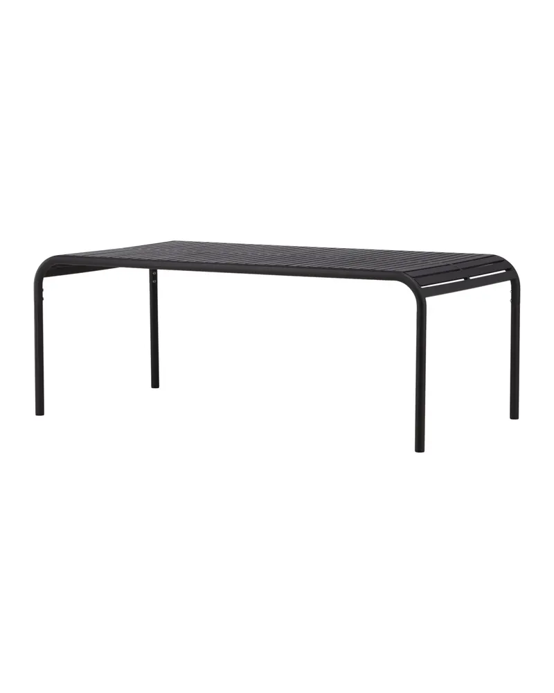 Borneo Gartentisch aus Aluminium mit gerillter Platte in Schwarz, Ansicht 12