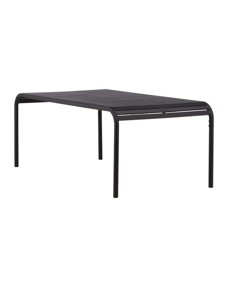 Borneo Gartentisch aus Aluminium mit gerillter Platte in Schwarz, Ansicht 13