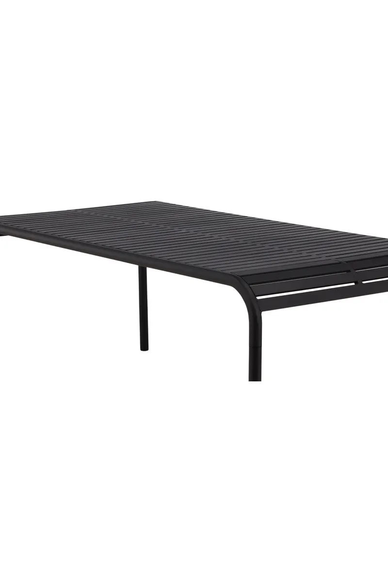 Borneo Gartentisch aus Aluminium mit gerillter Platte in Schwarz, Ansicht 14