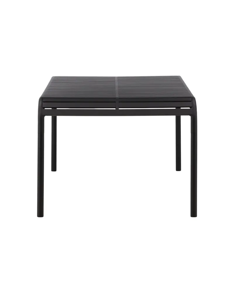 Borneo Gartentisch aus Aluminium mit gerillter Platte in Schwarz, Ansicht 3
