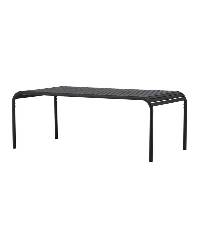 Borneo Gartentisch aus Aluminium mit gerillter Platte in Schwarz, Ansicht 5