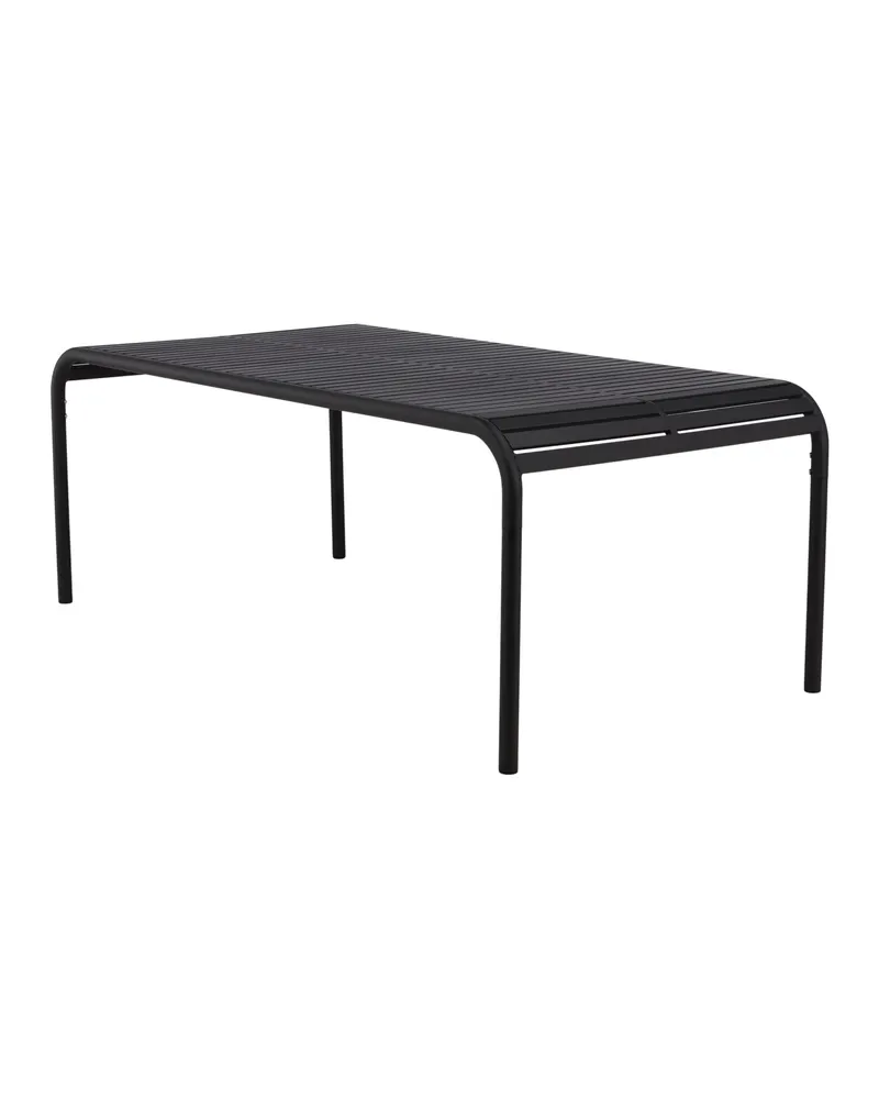 Borneo Gartentisch aus Aluminium mit gerillter Platte in Schwarz, Ansicht 6