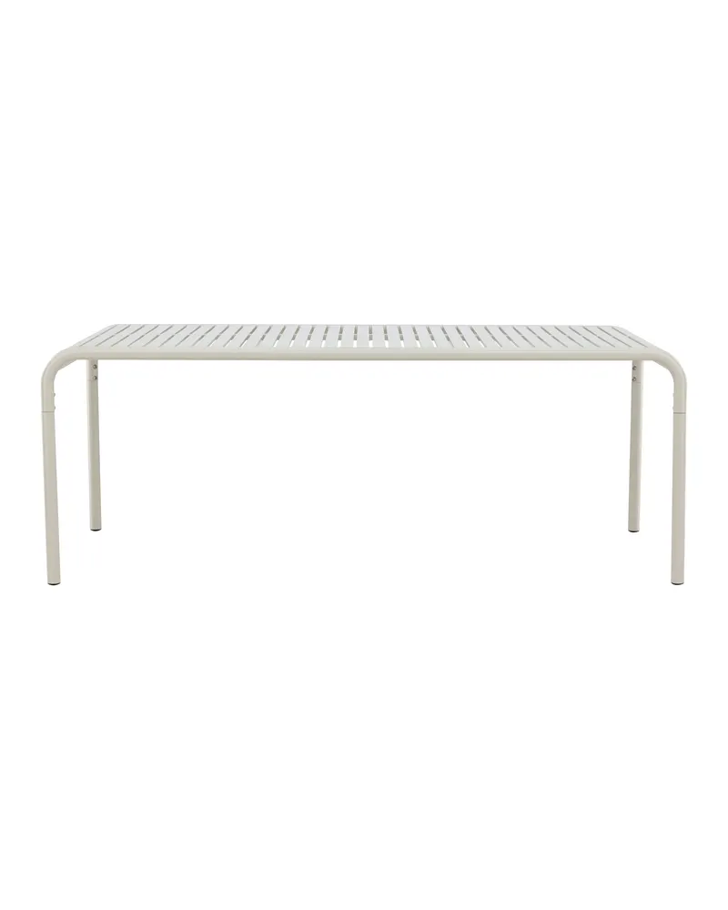 Borneo Gartentisch aus Aluminium mit gerillter Platte, 200 × 100 cm, Schwarz