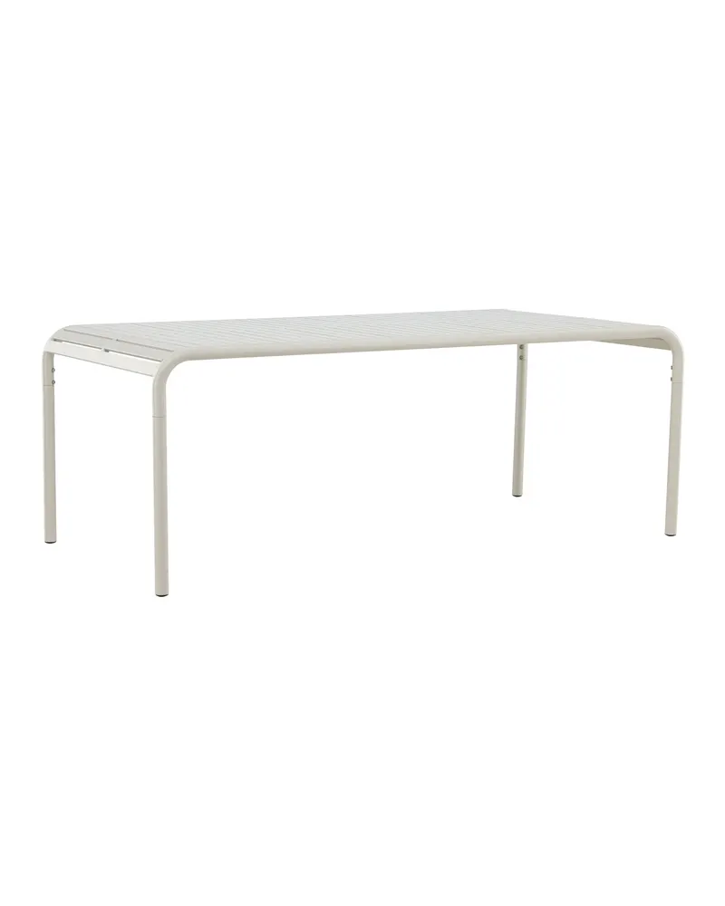 Borneo Gartentisch aus Aluminium mit gerillter Platte in Beige, Ansicht 8
