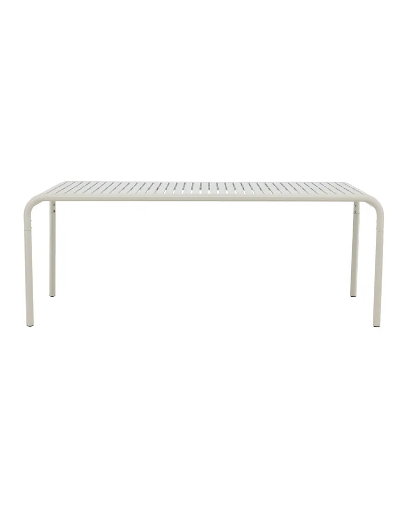 Borneo Gartentisch aus Aluminium mit gerillter Platte in Beige, Ansicht 9