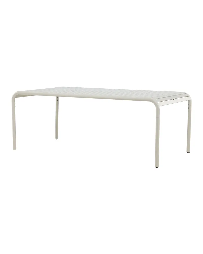 Borneo Gartentisch aus Aluminium mit gerillter Platte in Beige, Ansicht 10