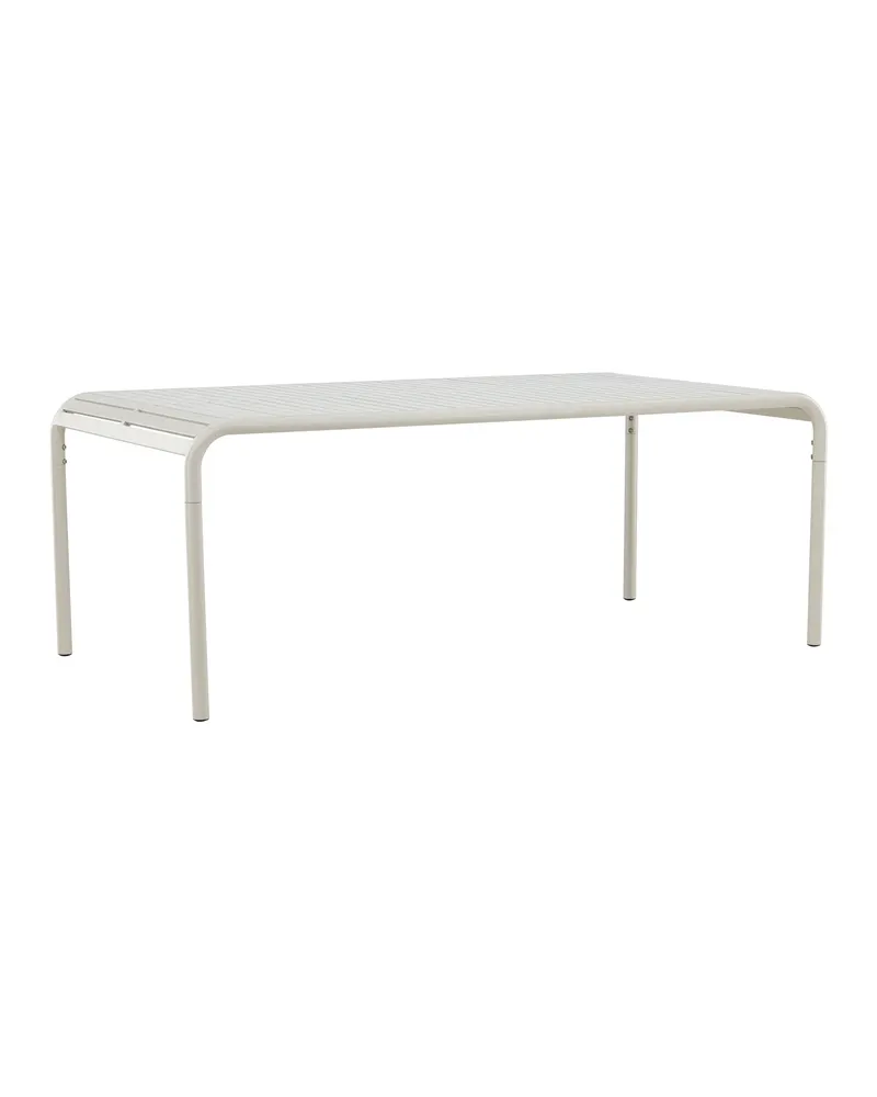 Borneo Gartentisch aus Aluminium mit gerillter Platte in Beige, Ansicht 12