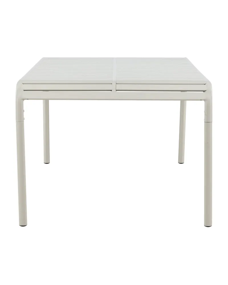 Borneo Gartentisch aus Aluminium mit gerillter Platte in Beige, Ansicht 3