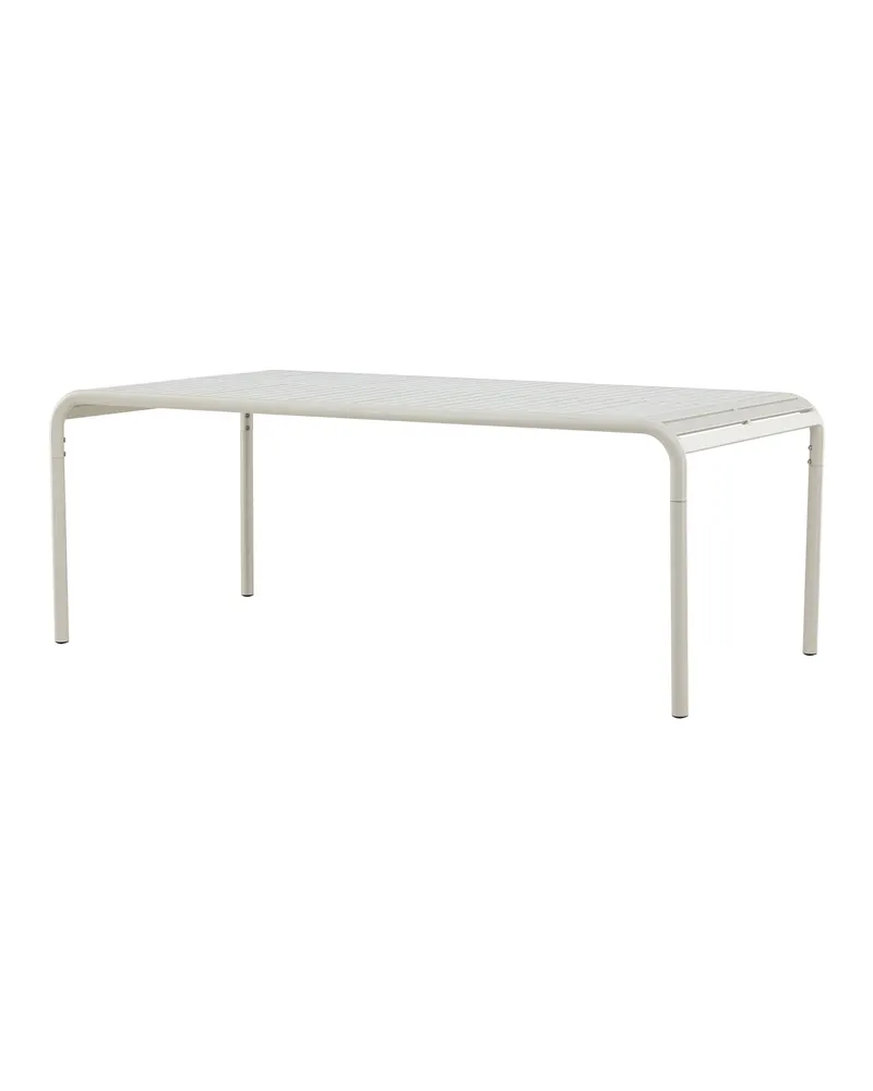 Borneo Gartentisch aus Aluminium mit gerillter Platte in Beige, Ansicht 4