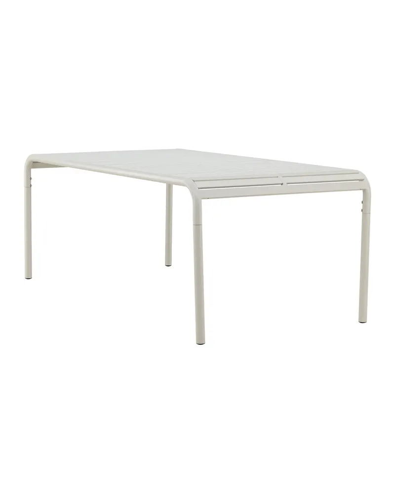 Borneo Gartentisch aus Aluminium mit gerillter Platte in Beige, Ansicht 5