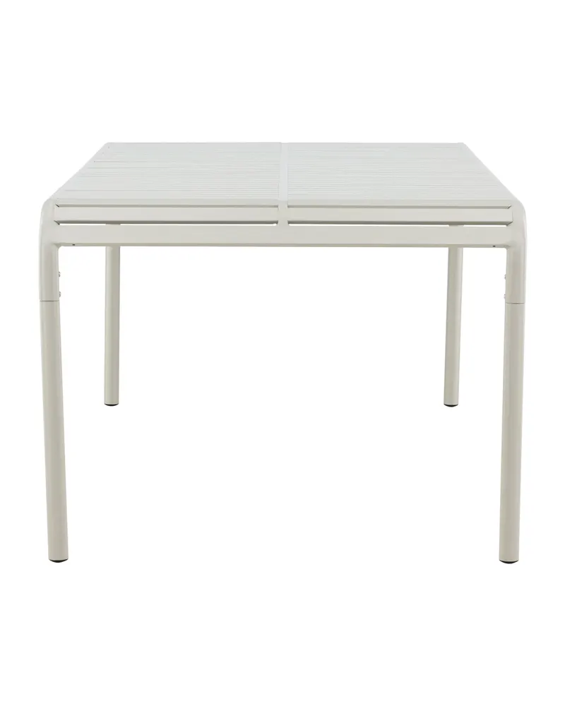 Borneo Gartentisch aus Aluminium mit gerillter Platte in Beige, Ansicht 6