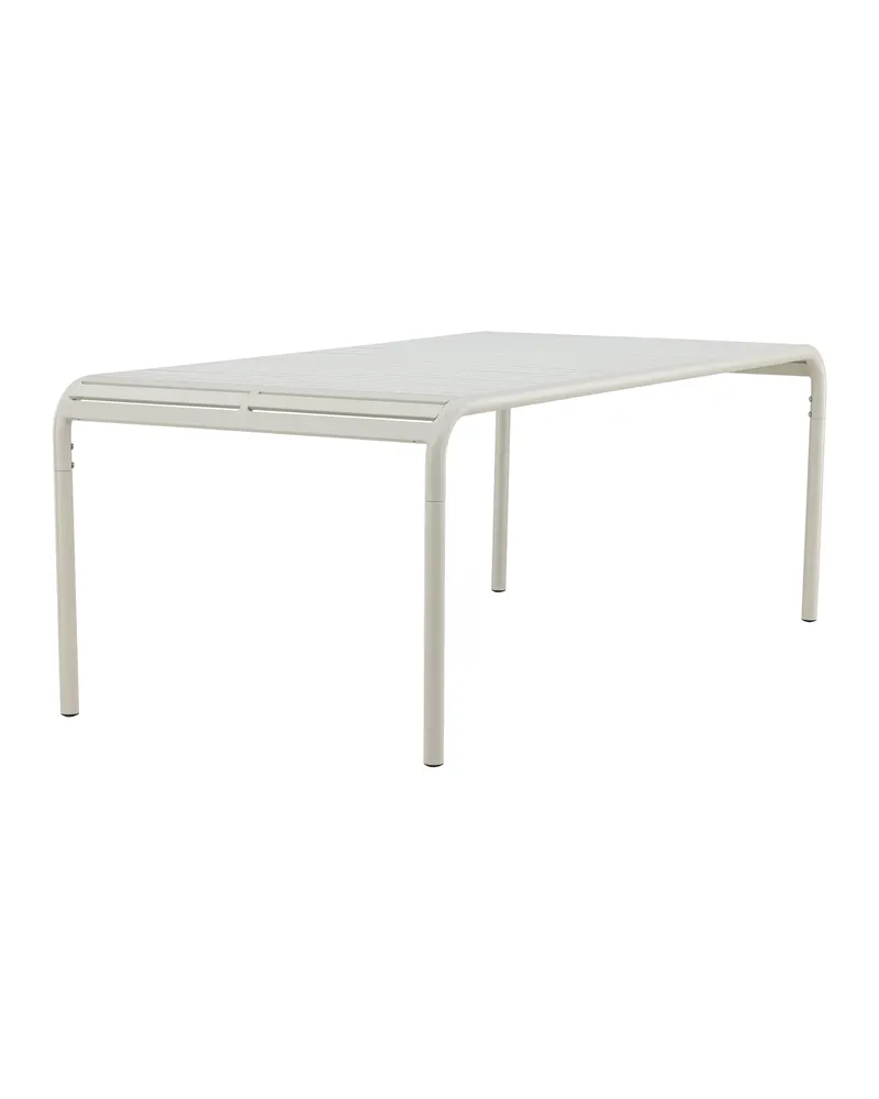 Borneo Gartentisch aus Aluminium mit gerillter Platte in Beige, Ansicht 7