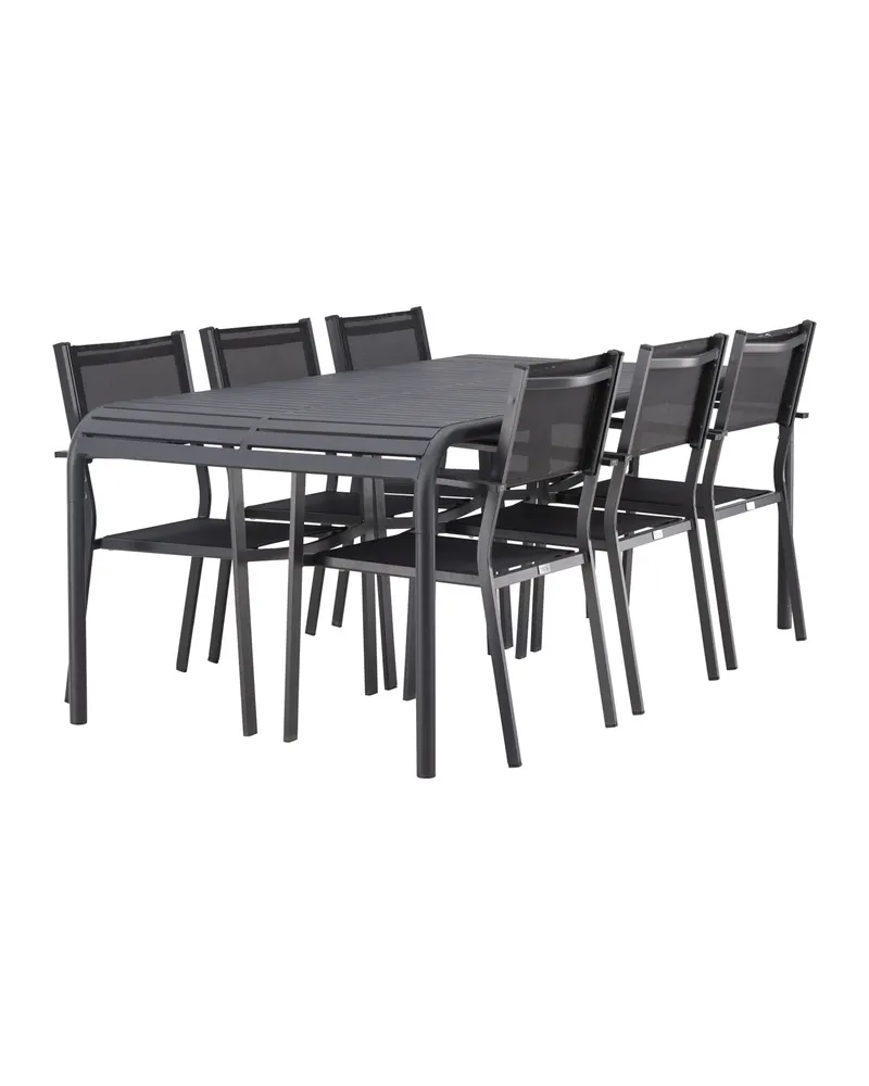 Borneo & Copacabana Gartenmöbel-Set aus Aluminium mit 6 Stühlen, Ansicht 8