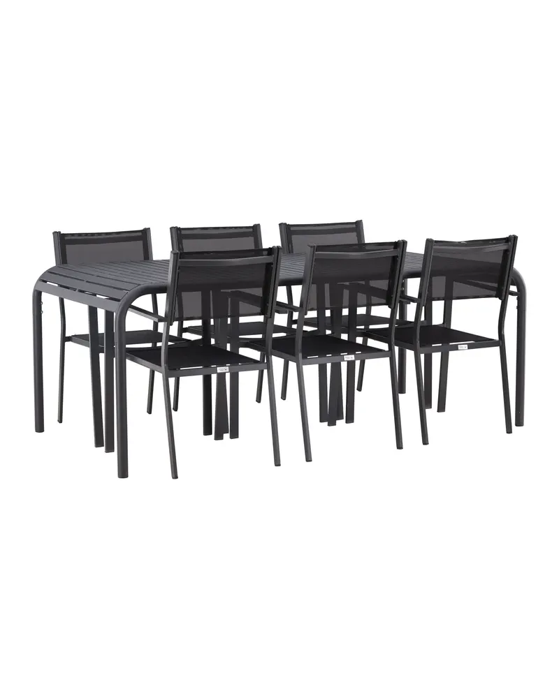 Borneo & Copacabana Gartenmöbel-Set aus Aluminium mit 6 Stühlen, Ansicht 9