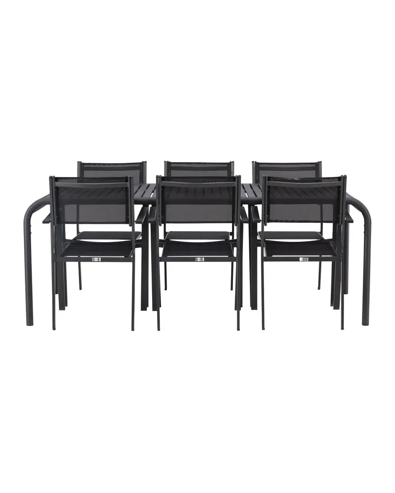 Borneo & Copacabana Gartenmöbel-Set aus Aluminium mit 6 Stühlen, Ansicht 10