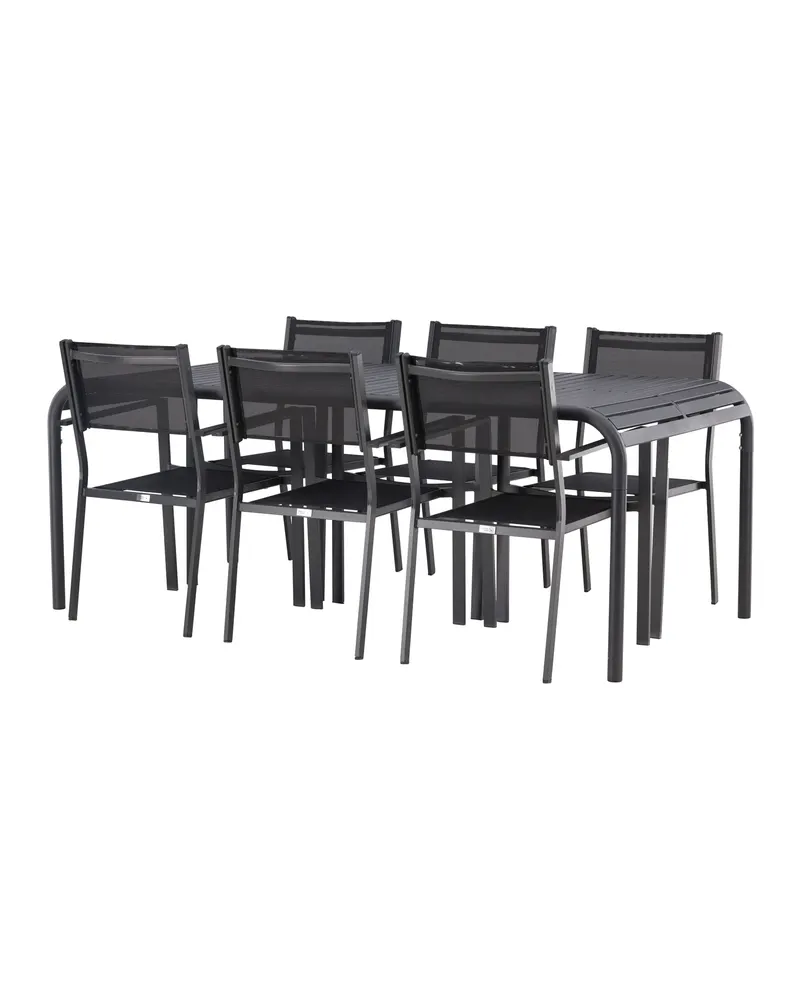 Borneo & Copacabana Gartenmöbel-Set aus Aluminium mit 6 Stühlen, Ansicht 11