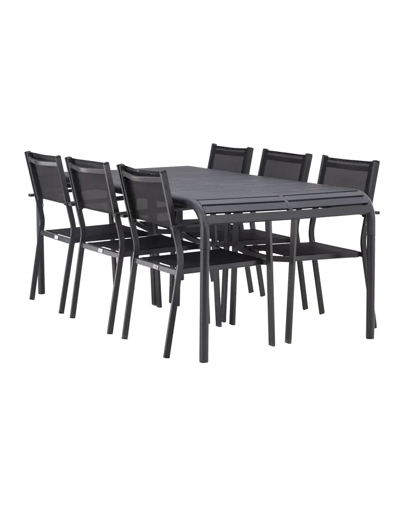 Borneo & Copacabana Gartenmöbel-Set aus Aluminium mit 6 Stühlen, Ansicht 12