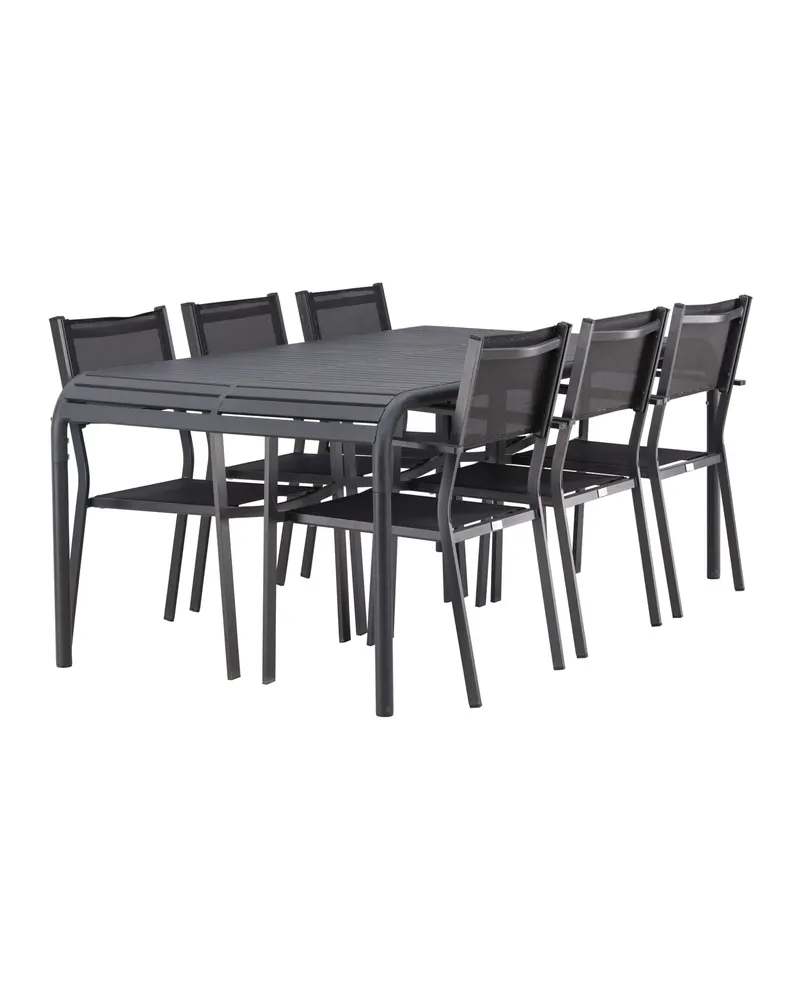 Borneo & Copacabana Gartenmöbel-Set aus Aluminium mit 6 Stühlen, Ansicht 2