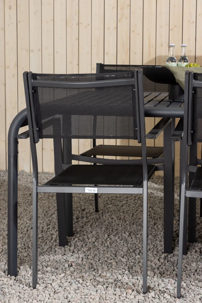 Borneo & Copacabana Gartenmöbel-Set aus Aluminium mit 6 Stühlen, im Wohnraum, Ansicht 4