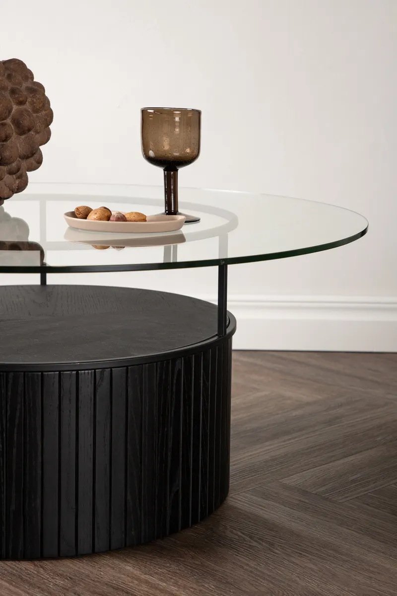 Bovall Couchtisch mit Glasplatte, im Wohnraum, Ansicht 3