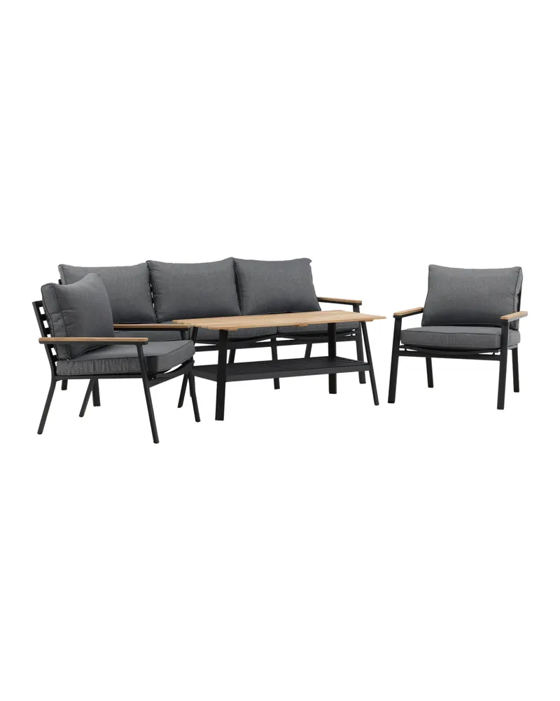 Brasilia Gartenlounge mit Dreisitzer, zwei Sesseln und Couchtisch, Ansicht 2