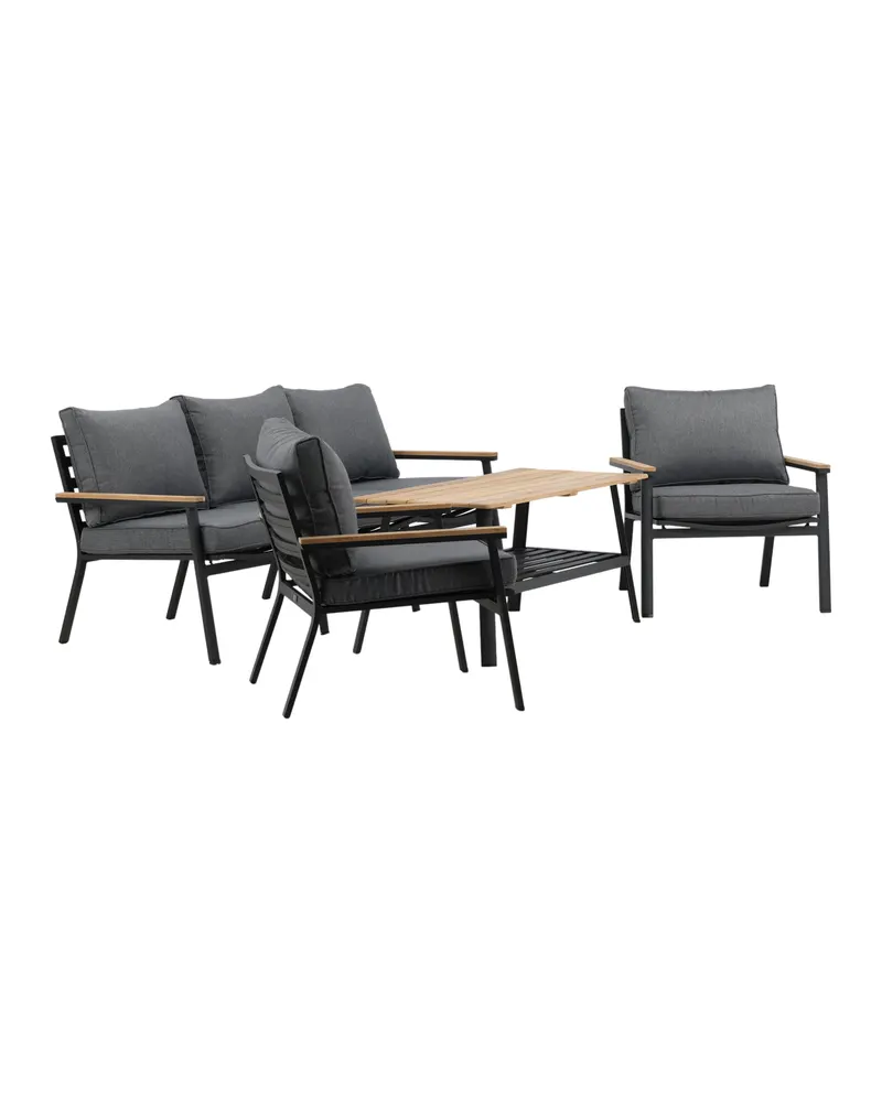 Brasilia Gartenlounge mit Dreisitzer, zwei Sesseln und Couchtisch, Ansicht 3