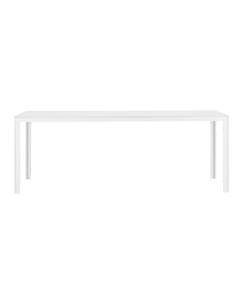 Break rechteckiger Gartentisch mit Aintwood-Platte in 205 × 90 cm, Weiß, Ansicht 1