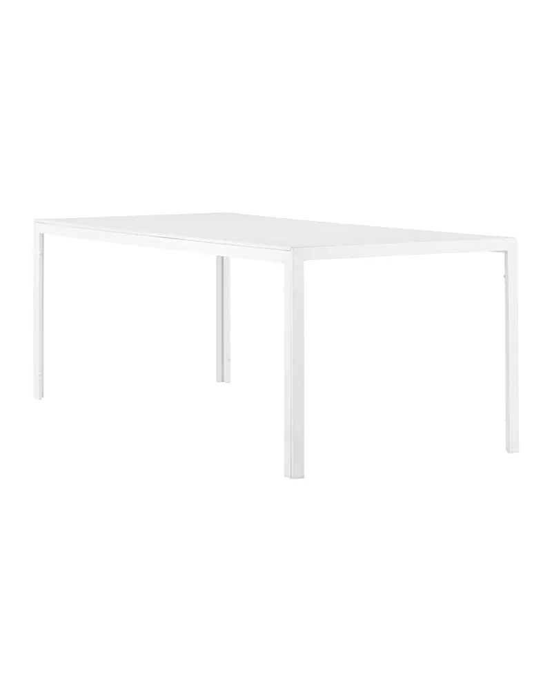 Break rechteckiger Gartentisch mit Aintwood-Platte in 205 × 90 cm, Weiß, Ansicht 6