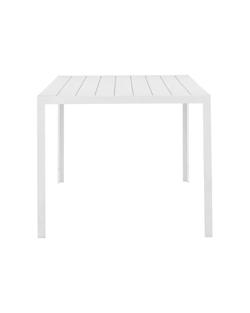 Break rechteckiger Gartentisch mit Aintwood-Platte in 205 × 90 cm, Weiß, Ansicht 7