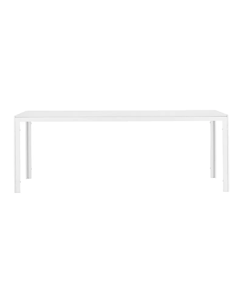 Break rechteckiger Gartentisch mit Aintwood-Platte in 205 × 90 cm, Weiß, Ansicht 10