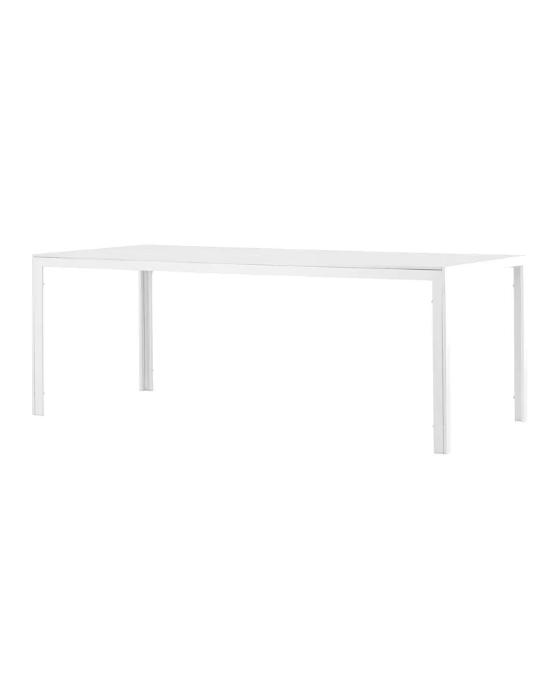 Break rechteckiger Gartentisch mit Aintwood-Platte in 205 × 90 cm, Weiß, Ansicht 11